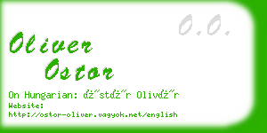 oliver ostor business card